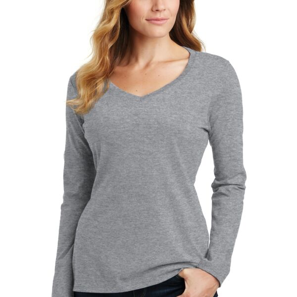Women's Long Sleeve Fan Favorite V Neck Cotton Tee Thumbnail