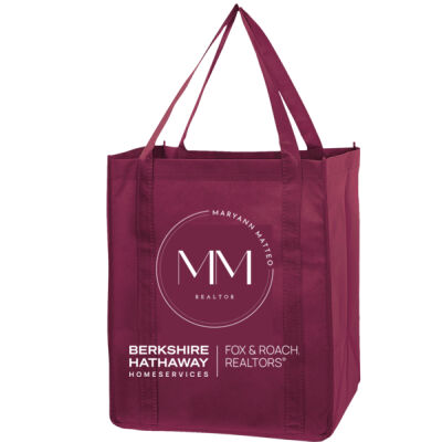 Maryann - Non-Woven Reusable Shopping Bag (Min 100) - Non-Woven Grocery Tote 13x10x15 (Min 100) Thumbnail